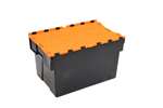 Distribution box - 600x400x365 mm black body + coloured lid - recycled