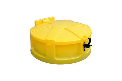 220l drum funnel yellow - with lid