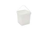 Square bucket - 5.5 l with plastic bracket - without lid