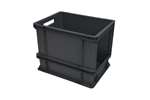 Euronorm warehouse bin - 400x300x320 mm with frontal opening - reg