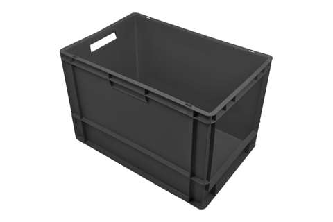 Euronorm warehouse bin - 600x400x400 mm with frontal opening - regenerate