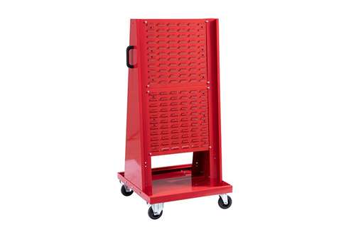 Metal trolley for bins, double sided bins non included - 610x610x1300 mm