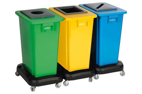 Rectangular waste collector 80l 320 x 460 x 762 mm