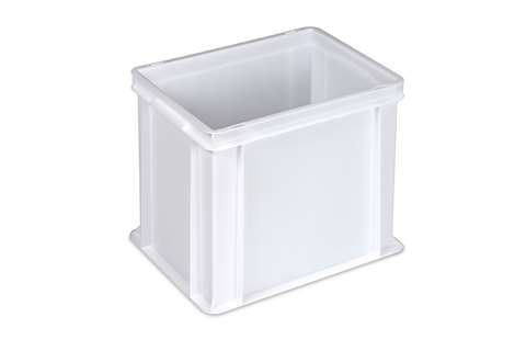 Mobil Plastic - EN stacking bin Food natural 31l - 400x300x320mm - closed walls and base - closed handles  Mobil Plastic - EN stacking bin Food natural 31l - 400x300x320mm - closed walls and base - closed handles
