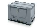 Qubb - Palletbox 535l - 1200x800x830mm - closed - 3 skids - hinged lid + lock 