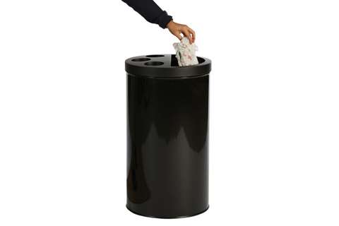 Combi waste bin 40l metal waste cups + general waste