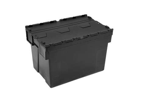 Distribution box - 600x400x400mm black body + coloured lid - recycled