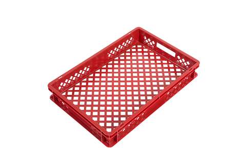Euronorm bread basket 600x400x90 mm vented bottom and sides
