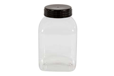 Square container wide opening - 2000ml serie 310 pvc/petg