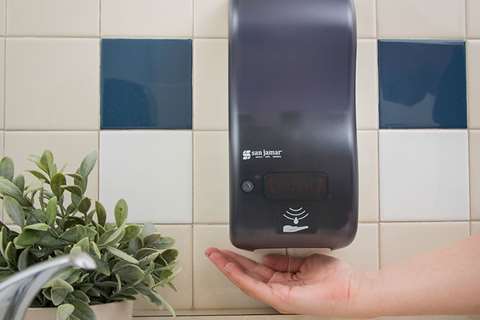 - Electronic gel & soapdispenser - synth. material - 900ml - Rely Hybrid   - Electronic gel & soapdispenser - synth. material - 900ml - Rely Hybrid
