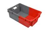 En stacking crate - 600x400x200mm closed - 70% nestable - bi-color
