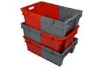 En stacking crate - 600x400x200mm closed - 70% nestable - bi-color