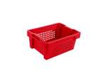 Rotary stacking container 400x300x170 mm bottom closed and sides perforated
