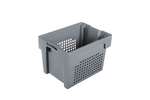 Rotary stacking container 400x300x270mm bottom closed and sides perforated