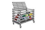  - Plastic storage system with lid - 1200x700x930mm - 90mm openings 