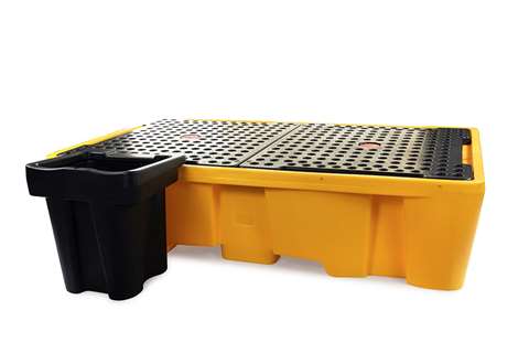Qubb - Spilltray for 2 ibcs - 1130l - black - with grid - not for DE/AT  Qubb - Spilltray for 2 ibcs - 1130l - black - with grid - not for DE/AT