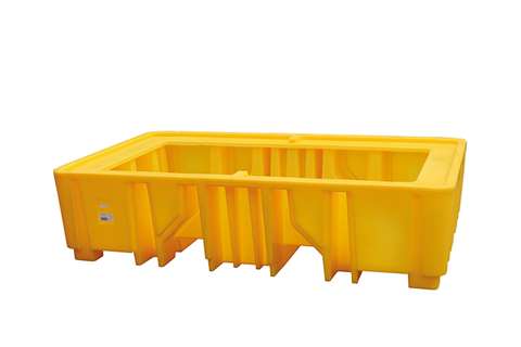 Qubb - Leak tray - 2 IBC containers - 1200l - without grate - not nestable  Qubb - Leak tray - 2 IBC containers - 1200l - without grate - not nestable
