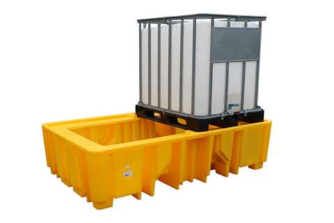 Qubb - Leak tray - 2 IBC containers - 1200l - without grate - not nestable  Qubb - Leak tray - 2 IBC containers - 1200l - without grate - not nestable