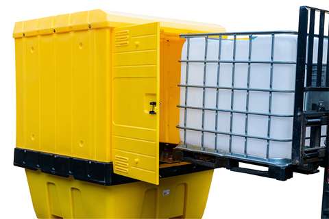 Qubb - Leak tray + overhead cover - 1 IBC cont. - 1260l - 1775x1770x2265mm  Qubb - Leak tray + overhead cover - 1 IBC cont. - 1260l - 1775x1770x2265mm