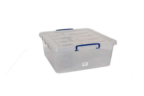 Transparent box incl lid 31,5l winged lid - 520x460x195mm