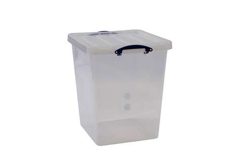 Transparent box incl lid 87l 520x470x560mm