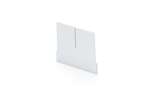 Qubb - Transverse divider with cut-outs shelf tray Blue Box - 117x90mm 