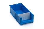 Qubb - Transverse divider with cut-outs shelf tray Blue Box - 234x140mm 