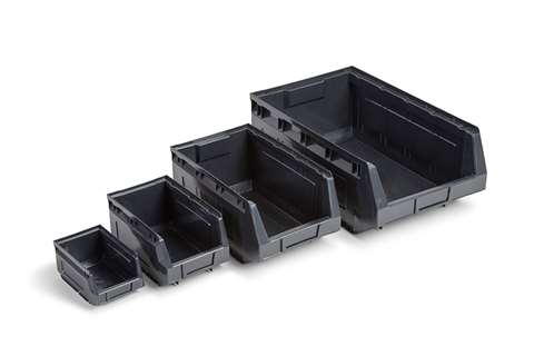 Small parts bin - series 2000 240x145x125mm - recycled black