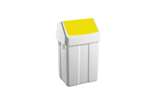 Waste bin with hinged lid 25l 330x270x520mm
