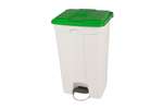Rectangular step-on waste bin 90 l 500x412x820mm  w colored lid