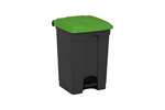 Probbax - Rectangular step-on waste bin 45l recycled body + lid 410x398x600mm