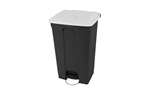 Probbax - Rectangular step-on waste bin 90l recycled body + lid 500x412x820mm