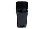 Probbax - Rectangular pedal bin 60L - double inner bucket - 520x470x590mm 