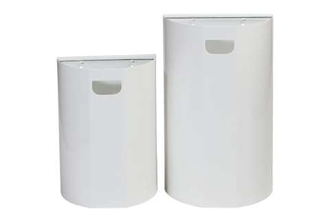 Probbax - Half-round wall bin - 20l - 350x190x495mm - incl. wall mounting  Probbax - Half-round wall bin - 20l - 350x190x495mm - incl. wall mounting