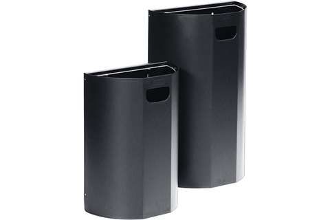 Probbax - Half-round wall bin - 20l - 350x190x495mm - incl. wall mounting  Probbax - Half-round wall bin - 20l - 350x190x495mm - incl. wall mounting