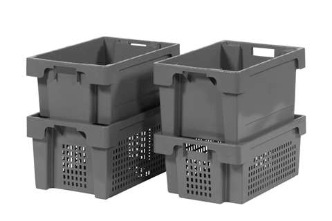 Rotary stacking containers