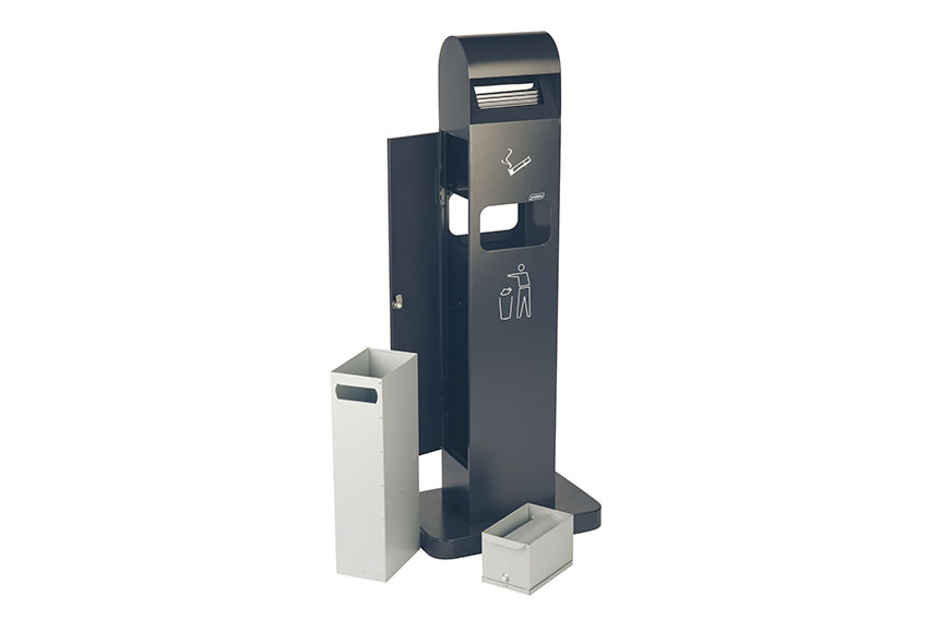 Kombiaschenbecher 2l + Mülleimer 8l - 400x260x1040mm 