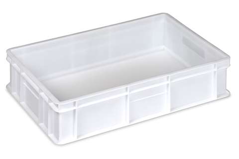 EN stapelbak Food natural 24l - 600x400x130mm - gesloten wanden en bodem - gesloten handgrepen