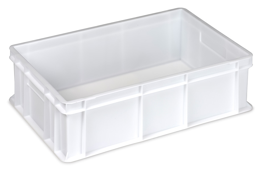 EN stacking bin Food natural 32l - 600x400x170mm - closed walls and base - closed handles 
