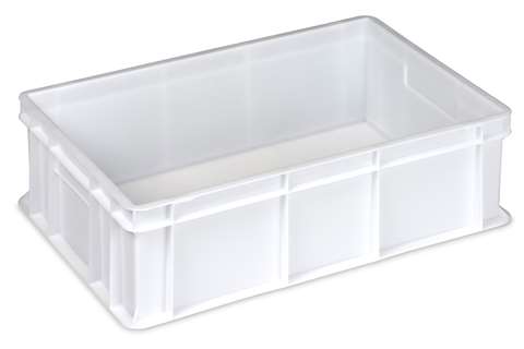 EN stapelbak Food natural 32l - 600x400x170mm - gesloten wanden en bodem - gesloten handgrepen