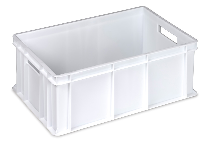 EN stapelbak Food natural 42l - 600x400x220mm - gesloten wanden en bodem - 2 open handgrepen 