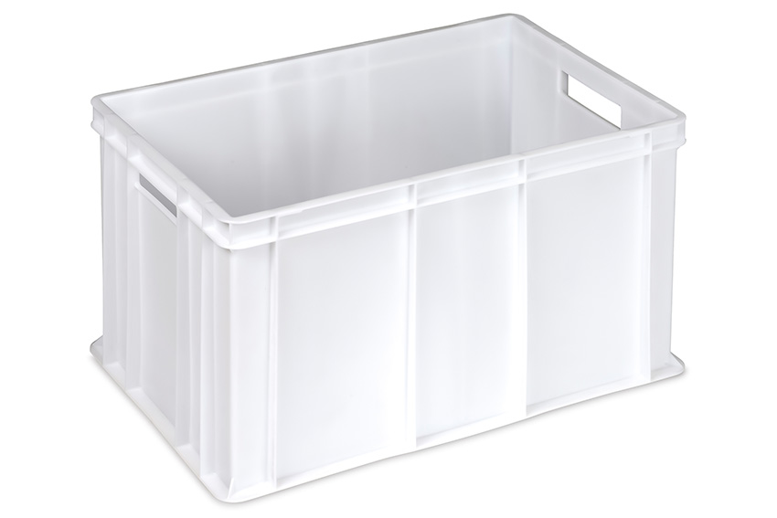 EN stapelbak Food natural 64l - 600x400x320mm - gesloten wanden en bodem - 2 open handgrepen 