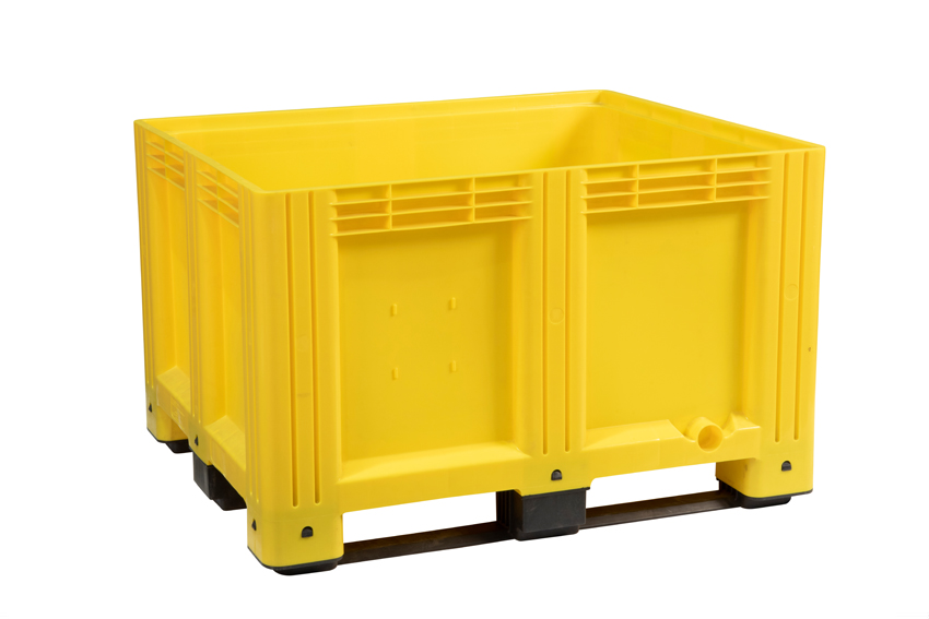 Palettenbox 1200x1000x780mm - geschlossen - 3 Kufen - 610l 