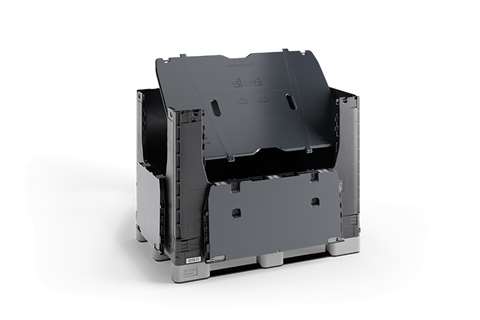 Basefold 708l - 1210x811x988mm - 3 latten - incl. deksel en tussenschot - 2 klapdeuren