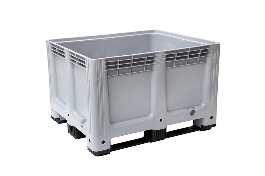 Palettenbox - 1000x1200x760mm - geschlossen - 3 Kufen 