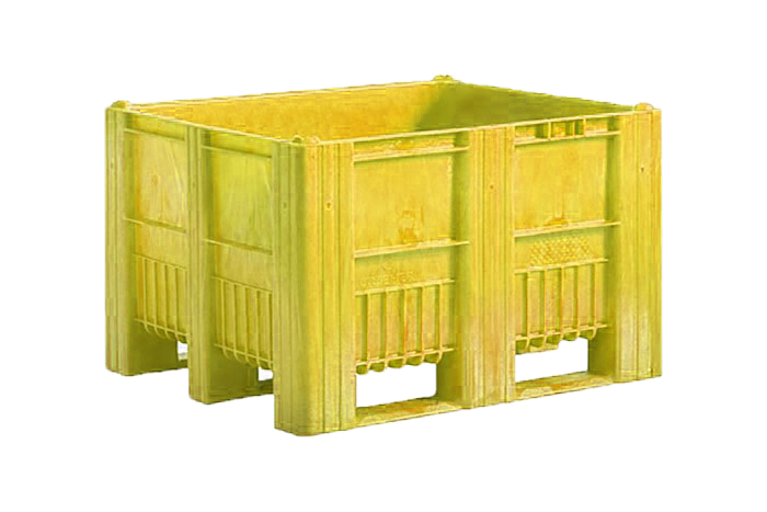 Palletbox - 1200x1000x740mm - naadloos gesloten - 3 sleeplatten 
