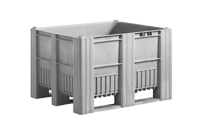 Palletbox - 1200x800x740mm - monobloc - 3 sleeplatten 
