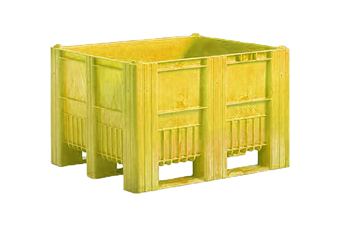 Palletbox - 1200x800x740mm - monobloc - 3 sleeplatten 
