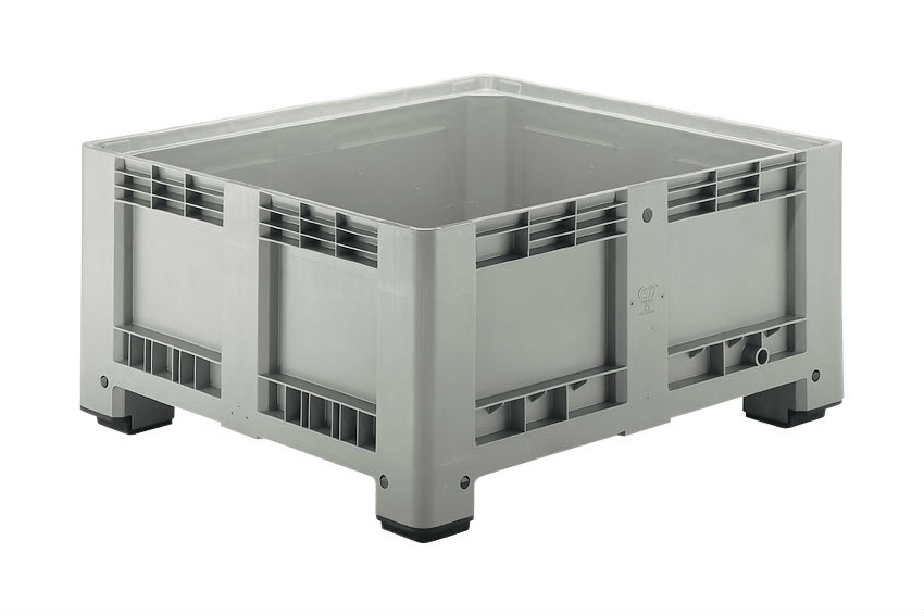 Pallet box 1200x1000x580 mm - closed - 4 feet - 430 l 