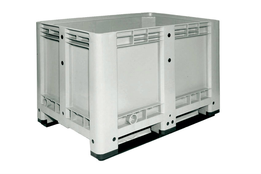 Palettenbox 1200x800x780mm -geschlossen - 2 Kufen - 470l 